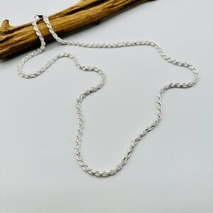 Solid Sterling Silver Italian Rope Chain Unisex